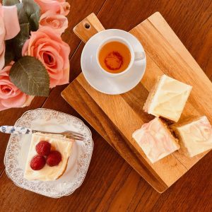 Saffron and Rosewater Layer Cake