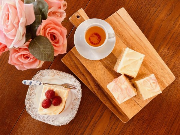 Saffron and Rosewater Layer Cake