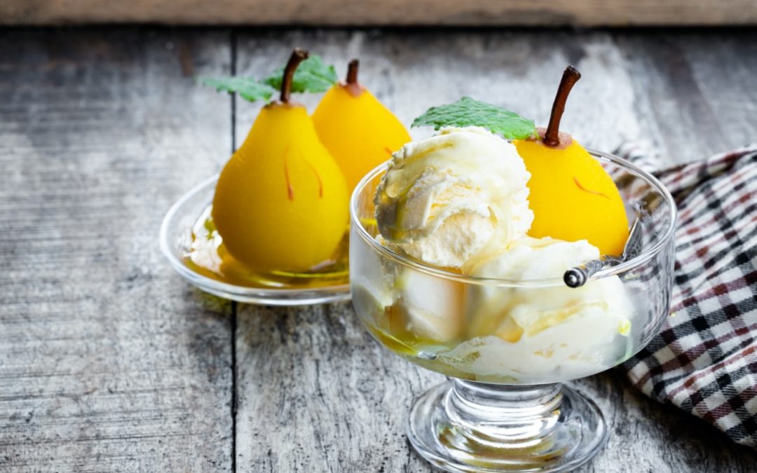 Saffron Poached Pears